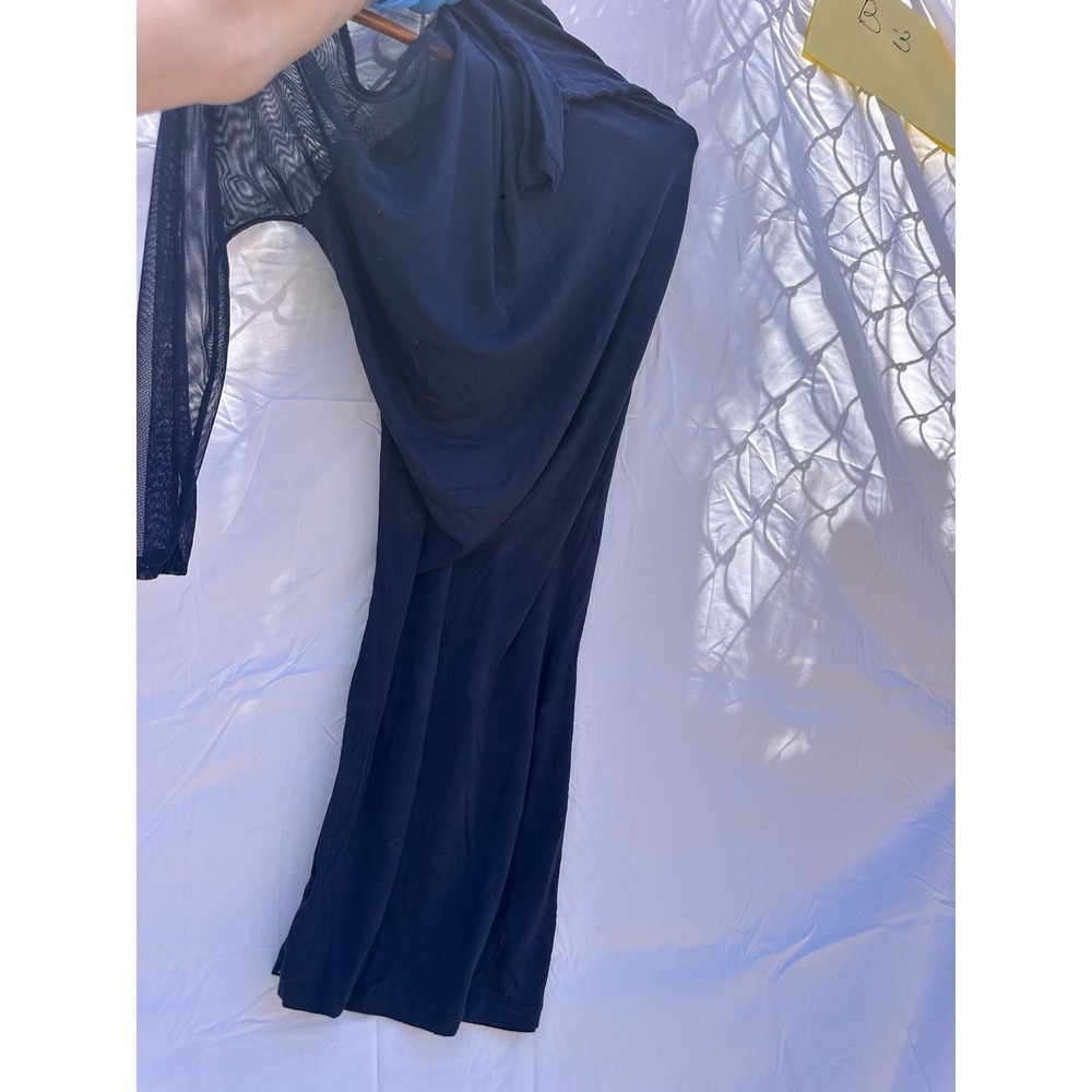 BCBG Max Azria Women's Navy Asymmetrical Mesh Top Size XS - Picture 2 of 7
